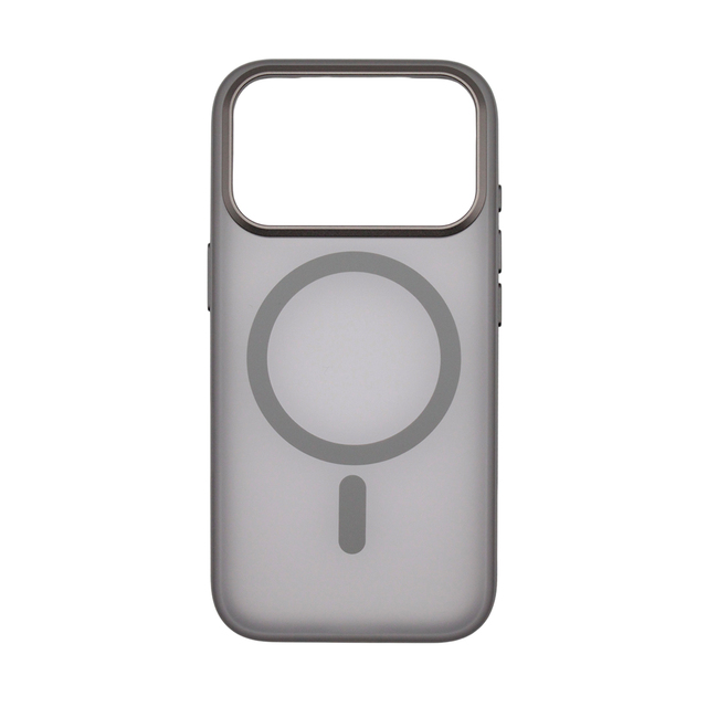 Чехол-накладка Comma Joy Elegant Magnetic Anti-Shock Case(Built-In Touch) для iPhone 17 Pro Max (Цвет: Titanium Gray)