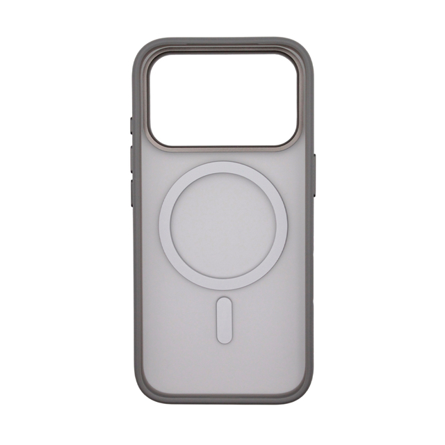 Чехол-накладка Comma Joy Elegant Magnetic Anti-Shock Case(Built-In Touch) для iPhone 17 Pro Max (Цвет: Titanium Gray)