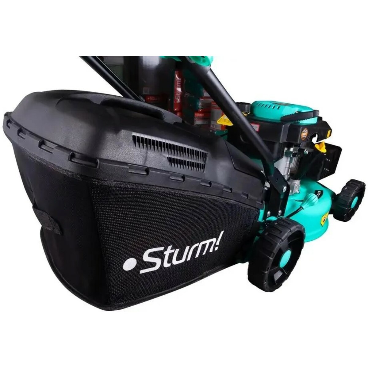 Газонокосилка роторная Sturm! PL4214 (Цвет: Black/Turquoise) 