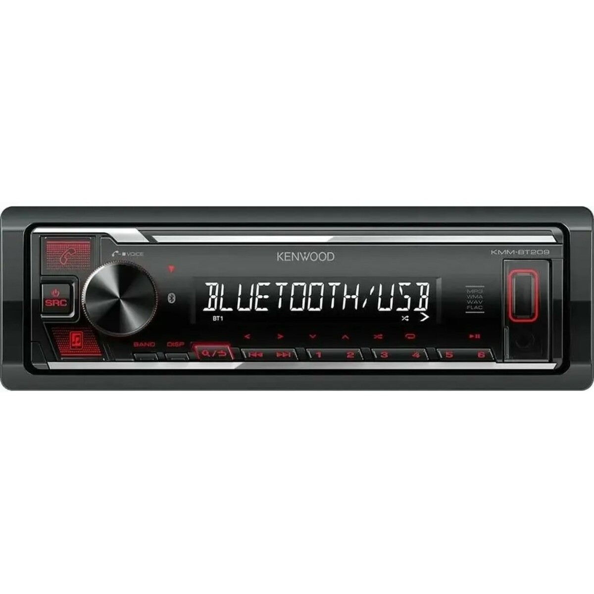 Автомагнитола Kenwood KMM-BT209, черный