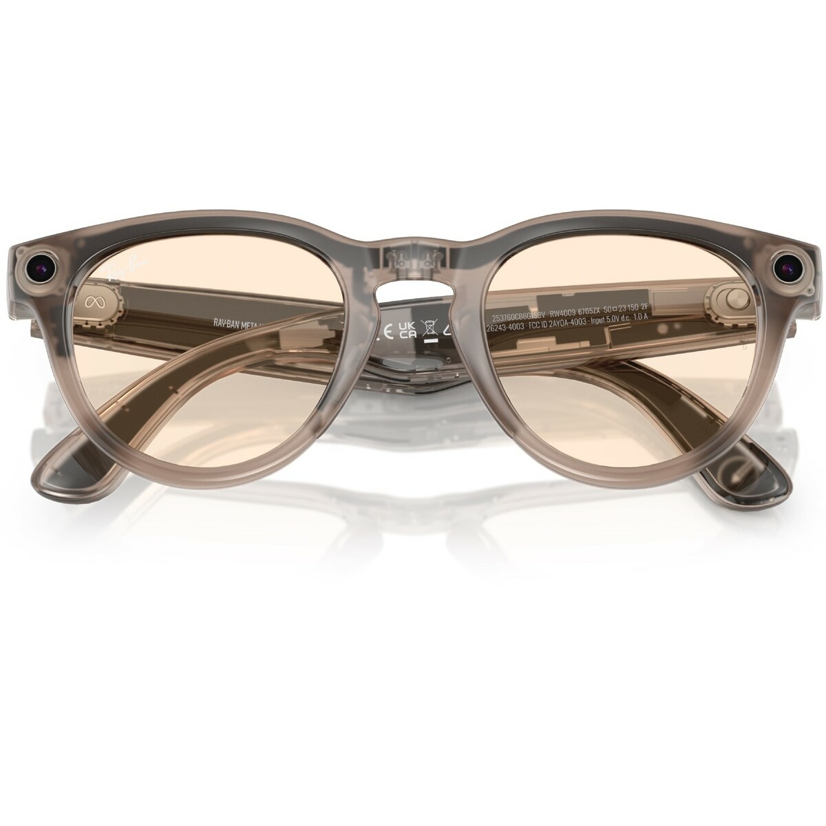 Умные очки Ray-Ban Meta Headliner RW4009 (Цвет: Shiny Warm Stone / Transitions Saffron Yellow) 