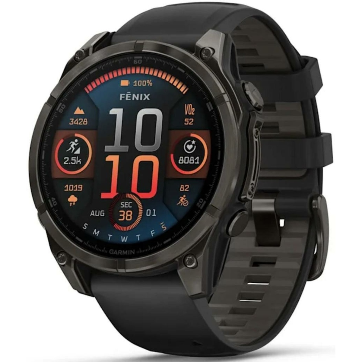 Умные часы Garmin Fenix 8 Amoled Sapphire 47mm (Цвет: Titanium Carbon Gray)