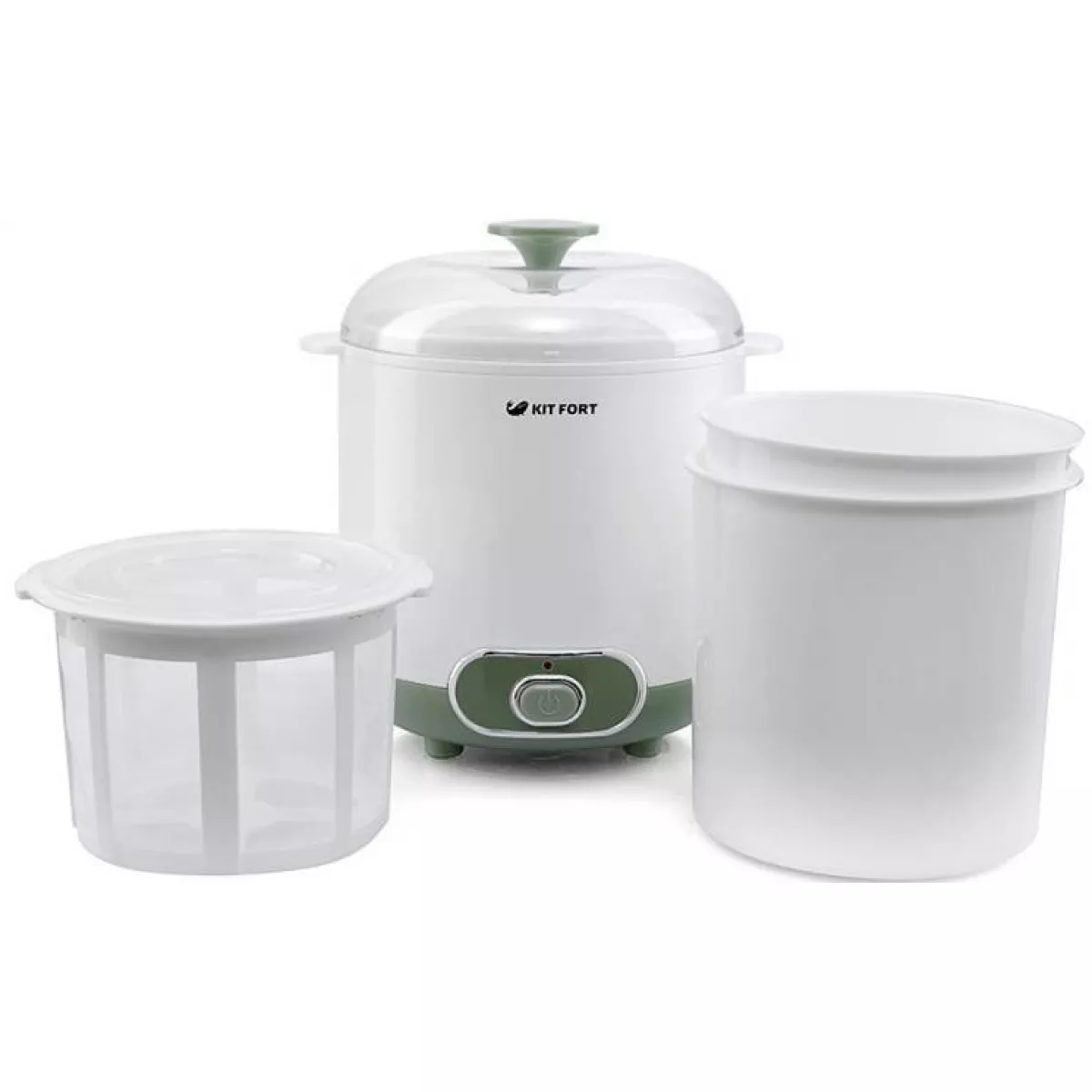 Йогуртница Kitfort KT-2005 (Цвет: White/Green)