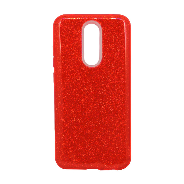 Чехол-накладка с блестками для смартфона Xiaomi Redmi 8 (Цвет: Red)