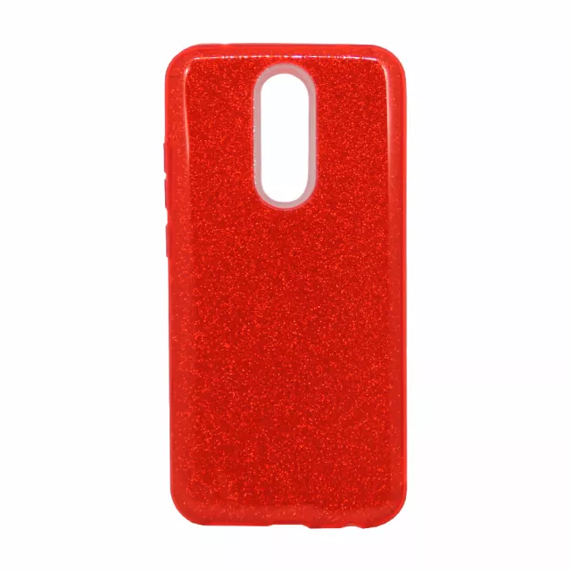 Чехол-накладка с блестками для смартфона Xiaomi Redmi 8 (Цвет: Red)