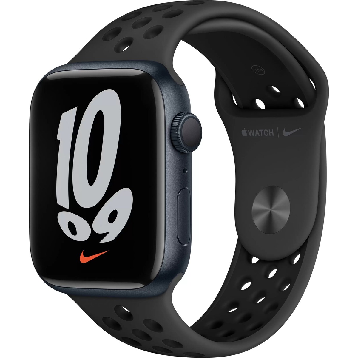 Умные часы Apple Watch Series 7 45mm Aluminum Case with Nike Sport Band (Цвет: Midnight)