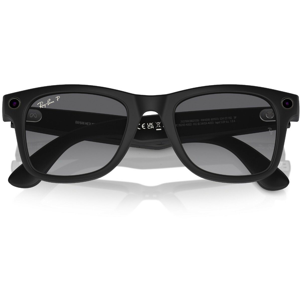 Умные очки Ray-Ban Meta Wayfarer RW4008 (Цвет: Matte Black / Polar Gradient Graphite)