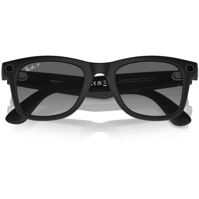 Умные очки Ray-Ban Meta Wayfarer RW4008 (Цвет: Matte Black/Polar Gradient Graphite)