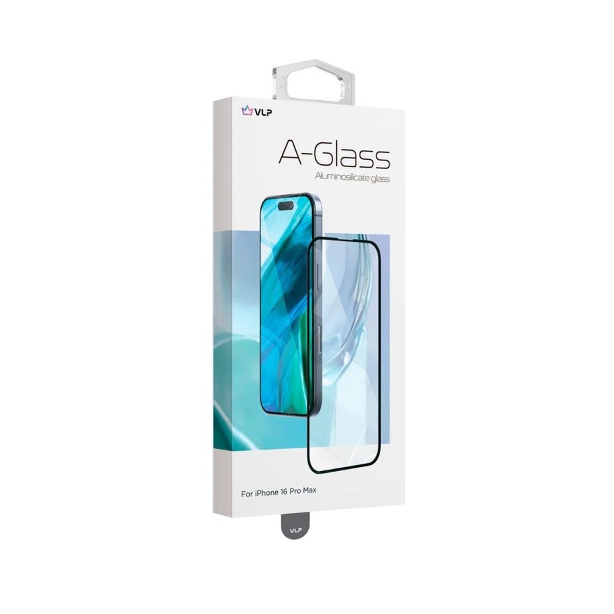 Защитное стекло Aluminosilicate-Glass 2.5D VLP для смартфона iPhone 16 Pro Max (Цвет: Black)