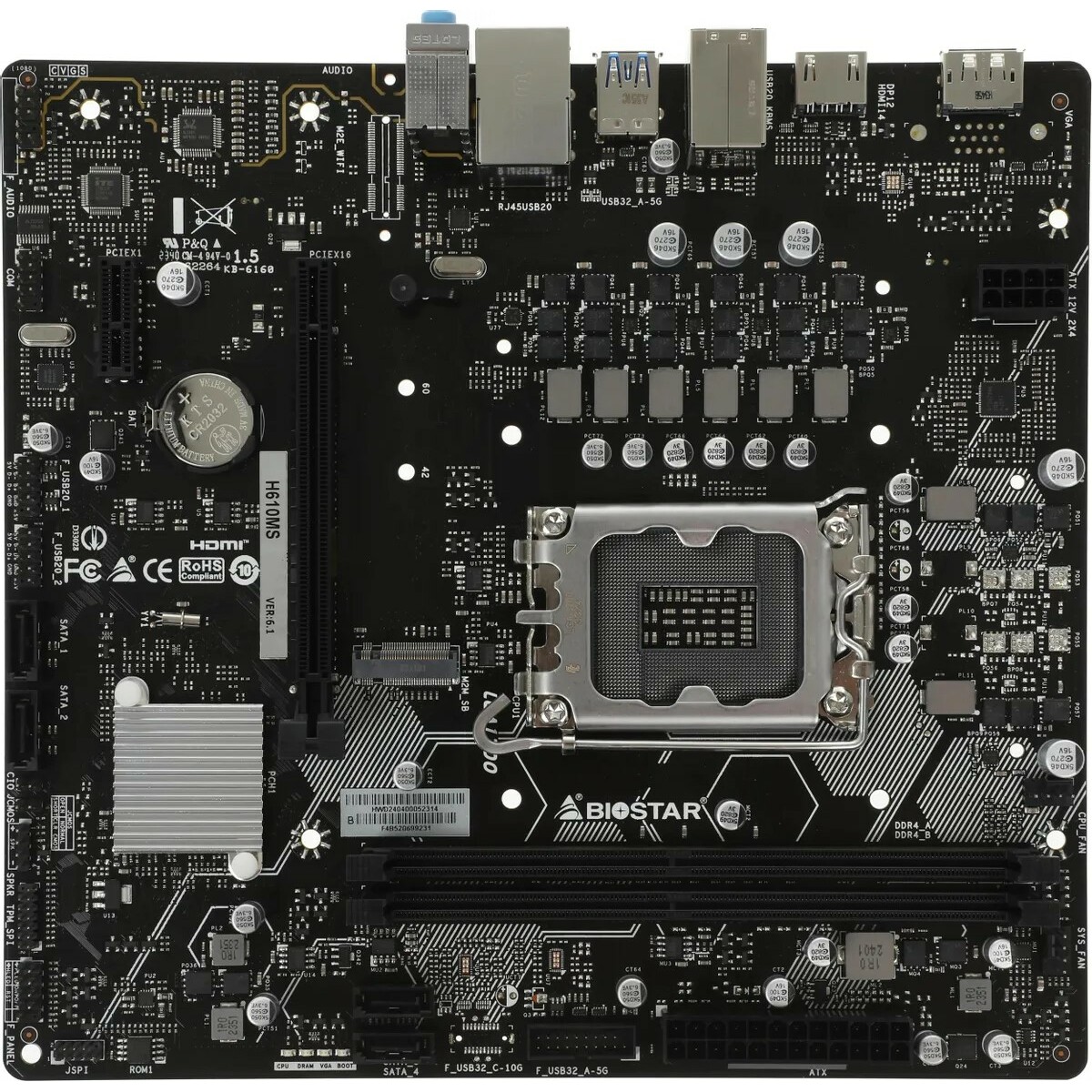 Материнская плата Biostar H610MS  