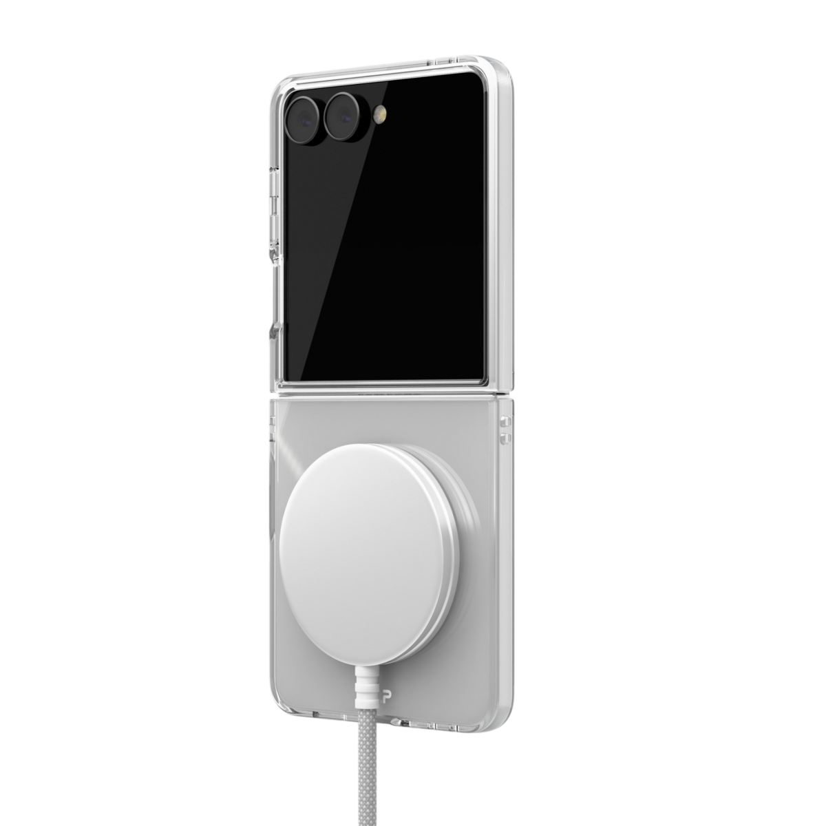 Чехол-накладка VLP Puro Case с MagSafe для Samsung Galaxy Z Flip 8, прозрачный