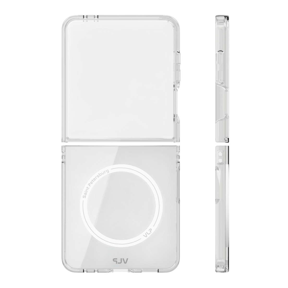 Чехол-накладка VLP Puro Case с MagSafe для Samsung Galaxy Z Flip 8, прозрачный