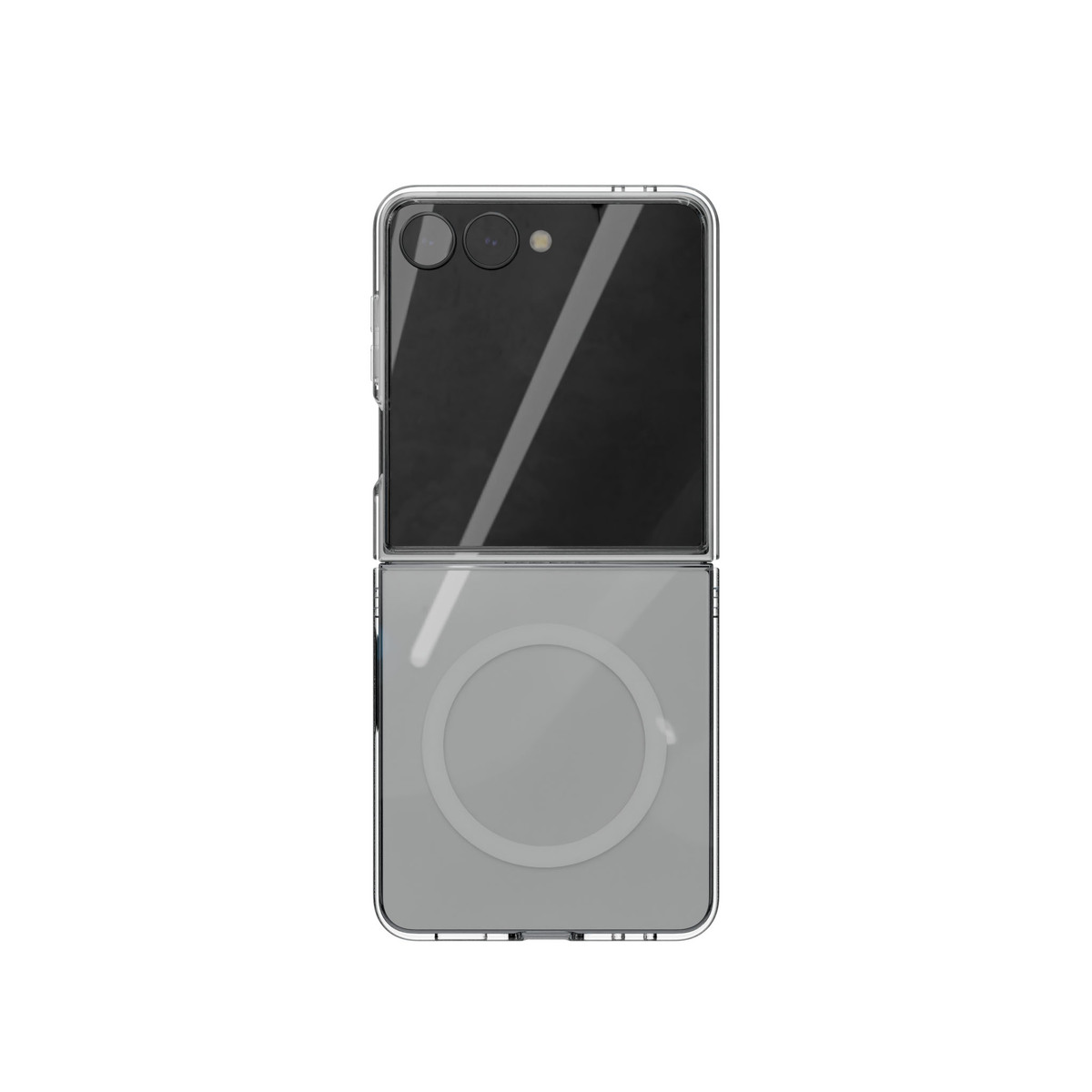 Чехол-накладка VLP Puro Case с MagSafe для Samsung Galaxy Z Flip 8, прозрачный