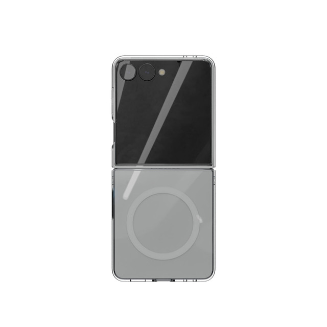 Чехол-накладка VLP Puro Case с MagSafe для Samsung Galaxy Z Flip 8, прозрачный
