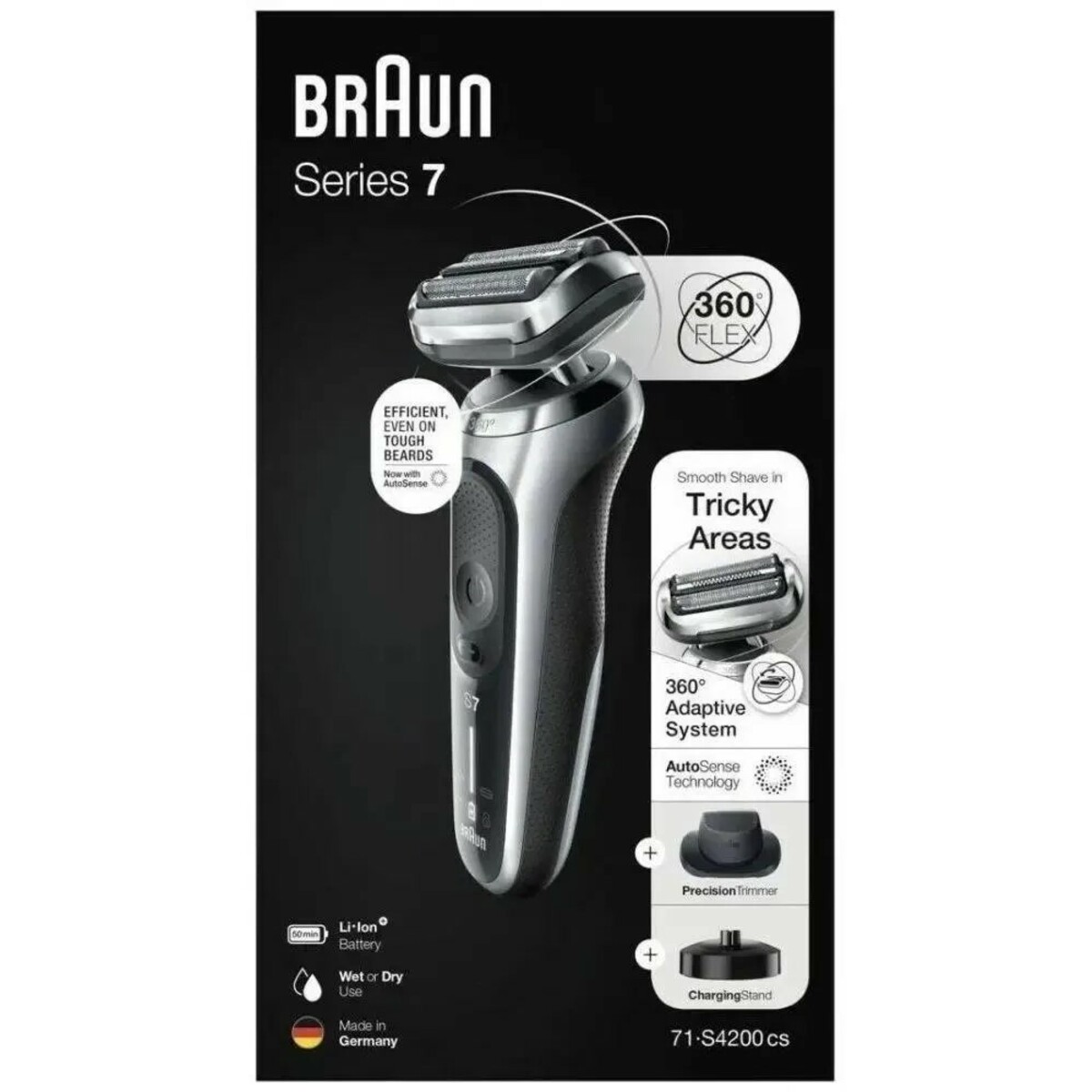 Бритва сетчатая Braun Series 7 71-S4200cs (Цвет: Black/Silver)