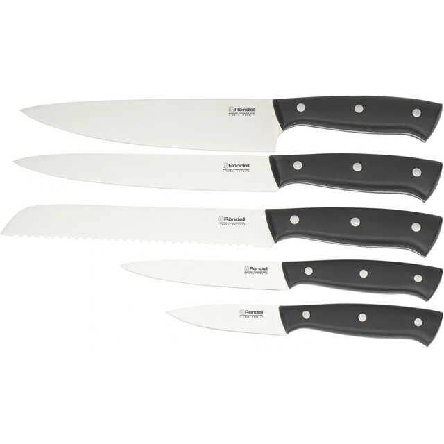 Набор кухонных ножей Rondell Dual RD-1943, черный