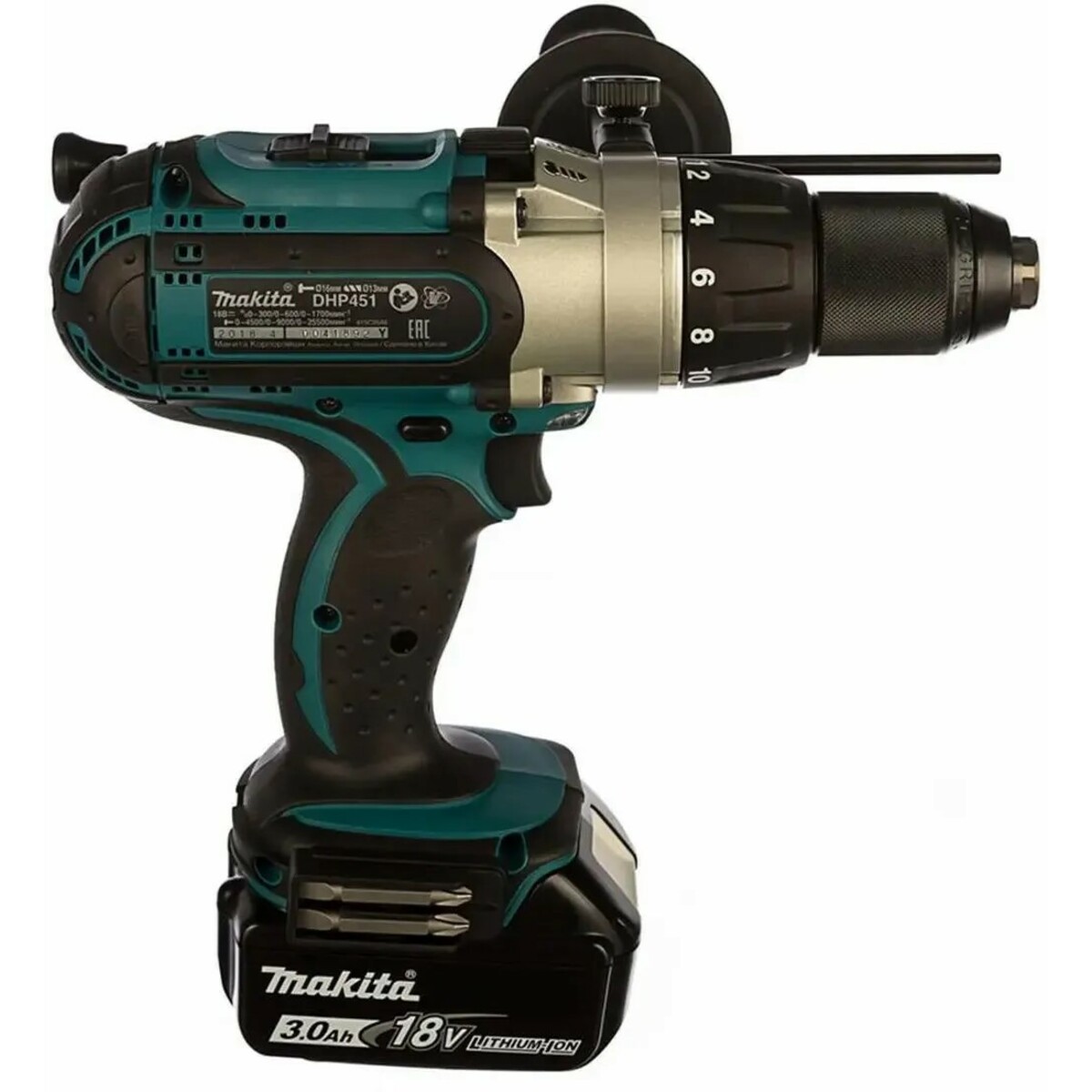 Дрель-шуруповерт Makita DHP451RFE (Цвет: Blue)