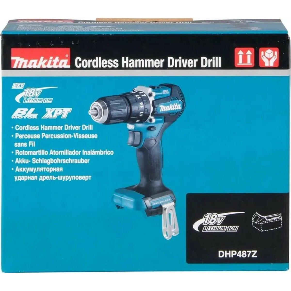 Дрель-шуруповерт Makita DHP487Z (Цвет: Blue)