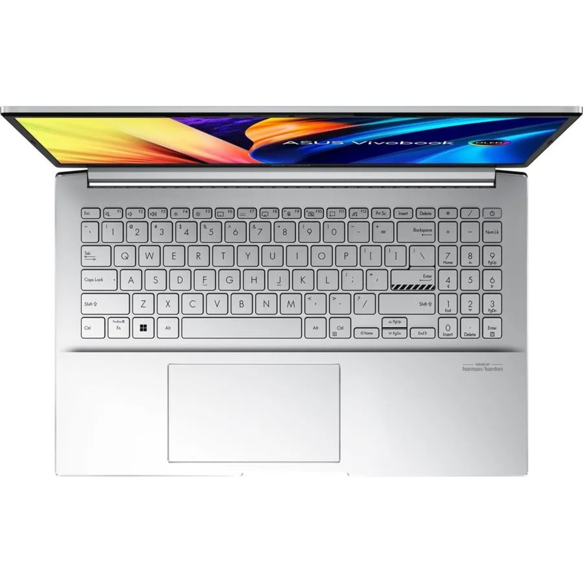 Ноутбук Asus Vivobook Pro 15 OLED K6500Z Core i5 12500H 16Gb SSD512Gb NVIDIA GeForce RTX 3050 4Gb 15.6 OLED 2.8K (2880x1620) noOS silver WiFi BT Cam