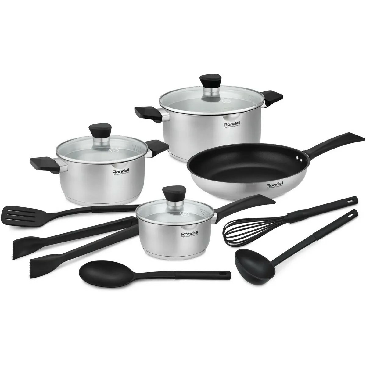 Набор посуды Rondell Strike Ultra RDS-1881 (Цвет: Inox/Black)