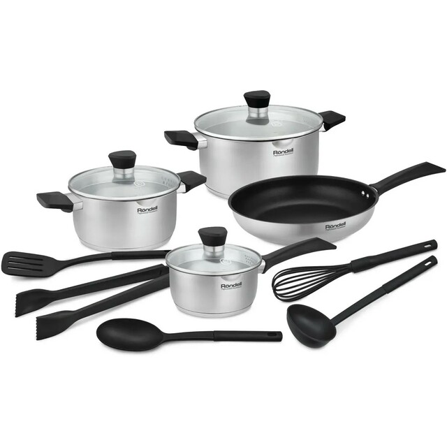 Набор посуды Rondell Strike Ultra RDS-1881 (Цвет: Inox / Black) Набор посуды Rondell Strike Ultra RDS-1881 (Цвет: Inox / Black)