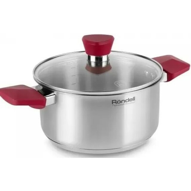 Набор посуды Rondell Strike RDS-818 (Цвет: Inox/Red)