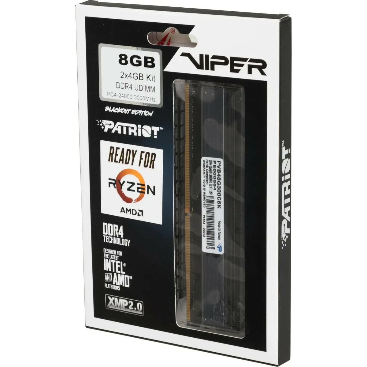 Память DDR4 2x4Gb 3000MHz Patriot PVB48G300C6K