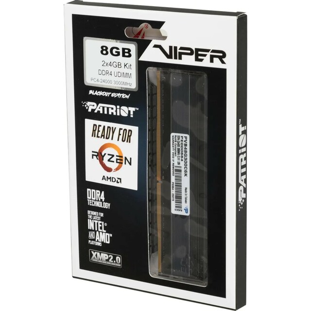 Память DDR4 2x4Gb 3000MHz Patriot PVB48G300C6K