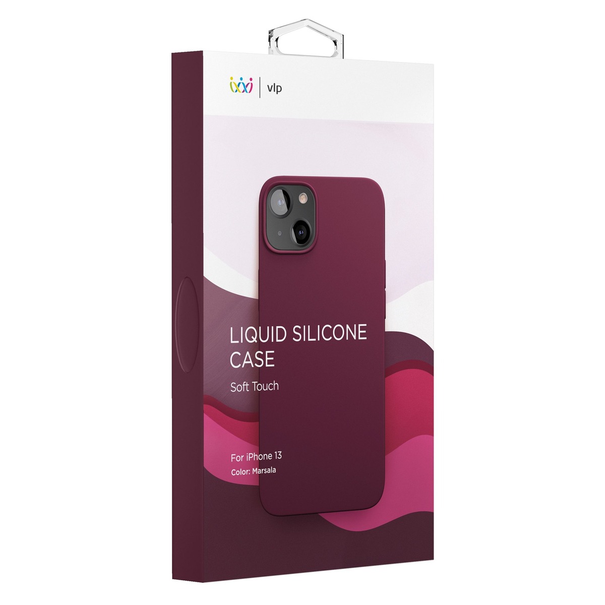 Чехол-накладка VLP Silicone Case для смартфона Apple iPhone 13 (Цвет: Marsala)