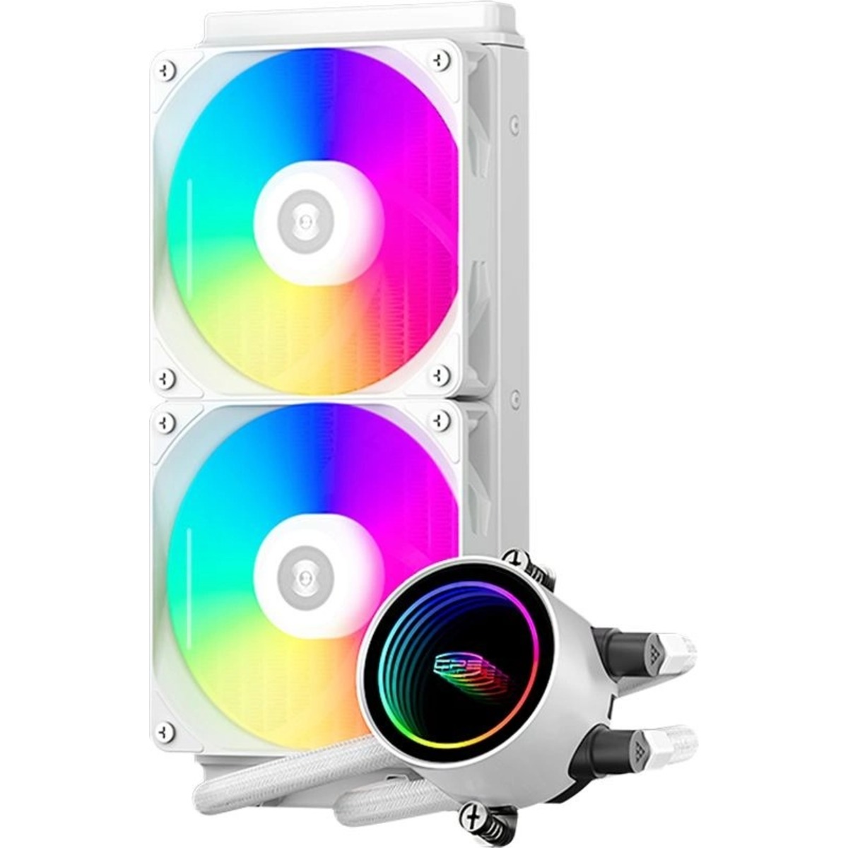 Система водяного охлаждения PcCooler DA240 WH ARGB Soc-AM5/AM4/1151/1200/1700 белый 4-pin Al+Cu 270W Ret (DA240-WHAWXX-GL)