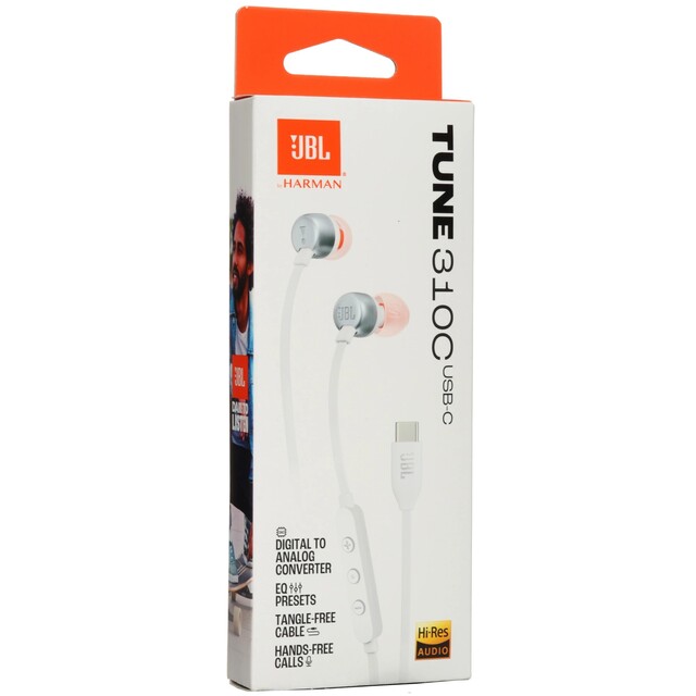 Наушники проводные внутриканальные JBL TUNE 310C (TUNE 310C WHT), белый Наушники проводные внутриканальные JBL TUNE 310C (TUNE 310C WHT), белый
