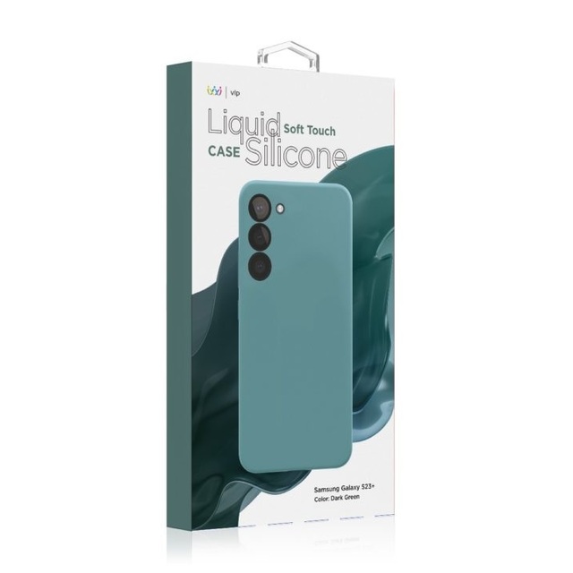 Чехол-накладка VLP Silicone Сase Soft Touch для смартфона Samsung Galaxy S23+ (Цвет: Dark Green)
