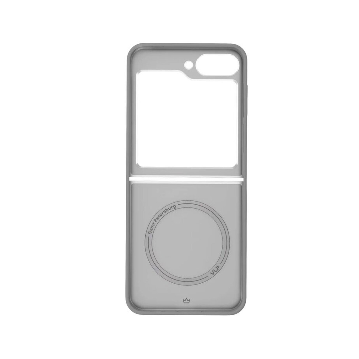 Чехол-накладка VLP Moon Сase MagSafe для смартфона Samsung Galaxy Z Flip 6 (Цвет: Grey)