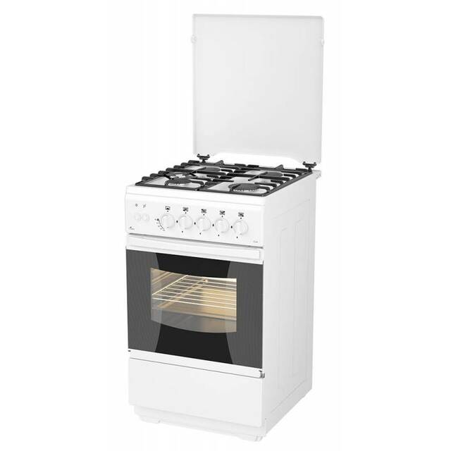 Плита газовая Flama FG 24211 W (реш.чугун) (Цвет: White)