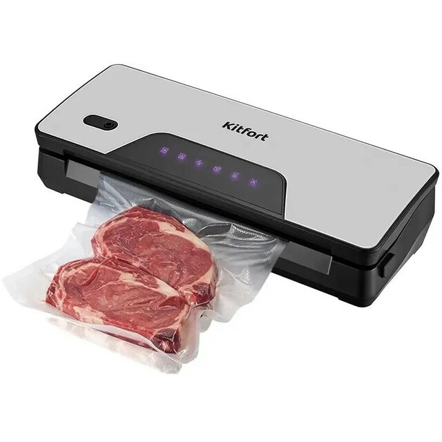 Вакуумный упаковщик Kitfort КТ-1517 (Цвет: Silver) Вакуумный упаковщик Kitfort КТ-1517 (Цвет: Silver)