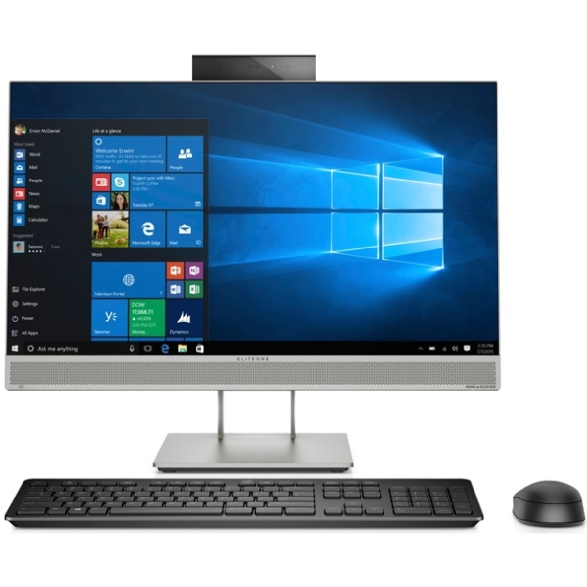 Моноблок HP EliteOne 800 G5 AiONT   23.8(1920x1080 IPS) / Intel Core i7 9700(3Ghz) / 16384Mb / 512PCISSDGb / DVDrw / WiFi / war 3y / W10Pro + Wireless Slim kbd & mouse, HAS Stand