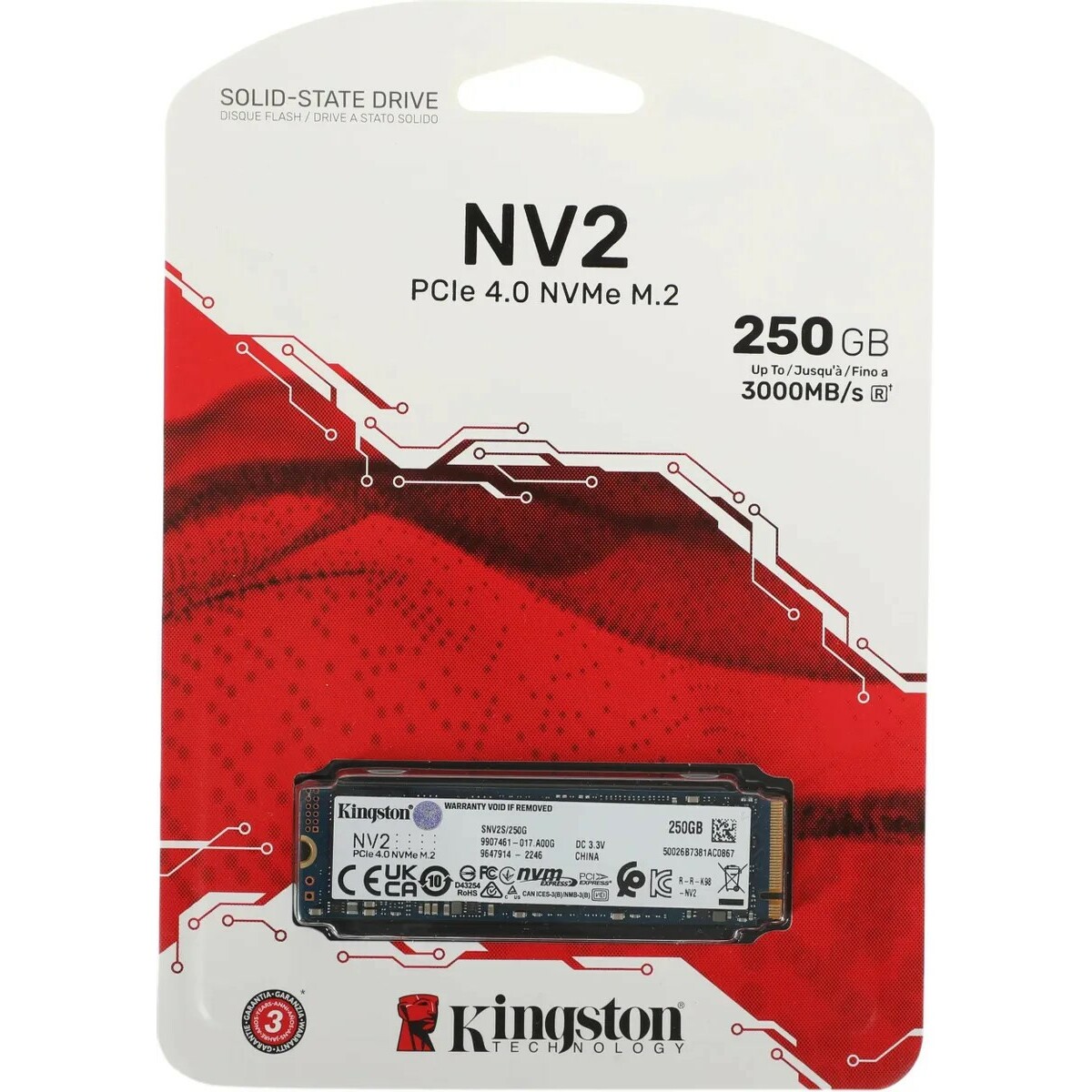 Накопитель SSD Kingston M.2 250Gb SNV2S / 250G