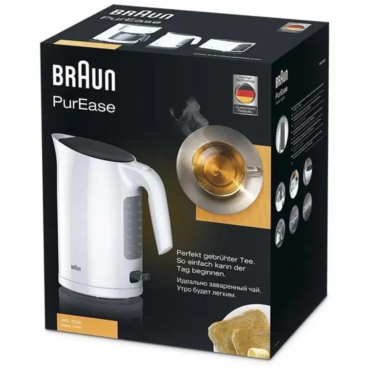 Чайник электрический Braun WK3100, белый