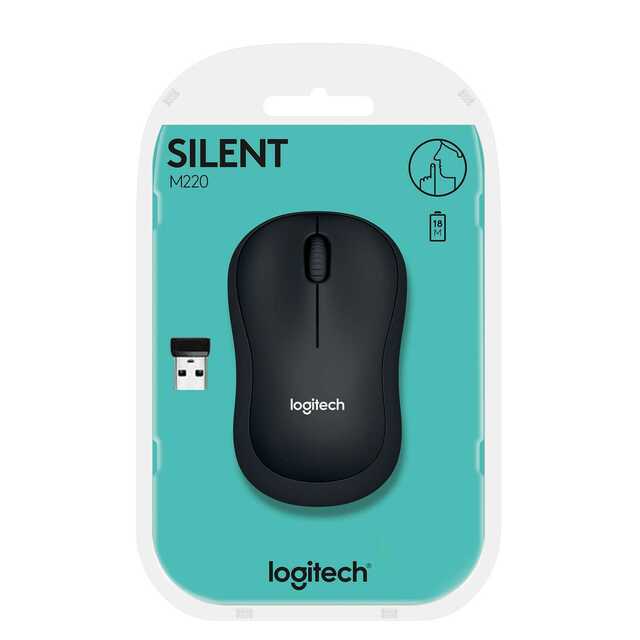 Беспроводная мышь Logitech M220 SILENT (Цвет: Dark Gray)