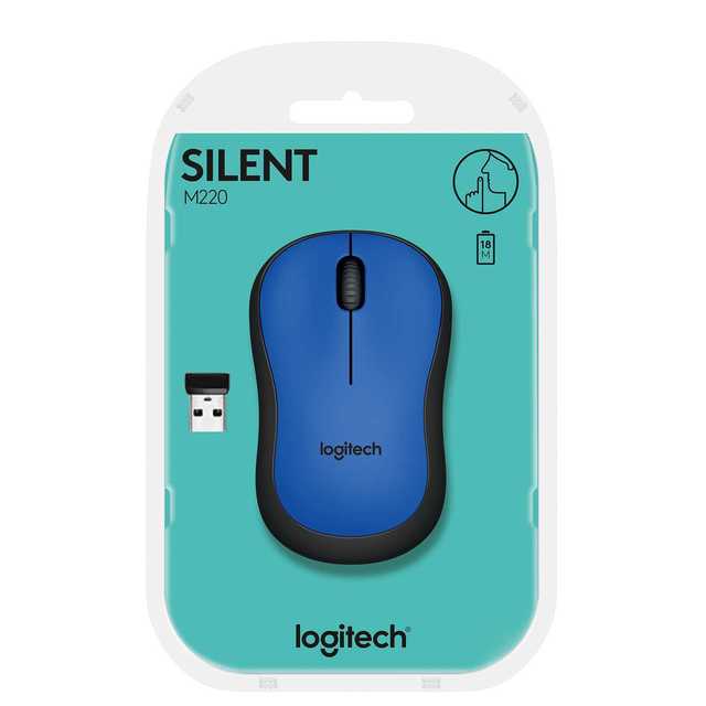 Беспроводная мышь Logitech M220 SILENT (Цвет: Blue)