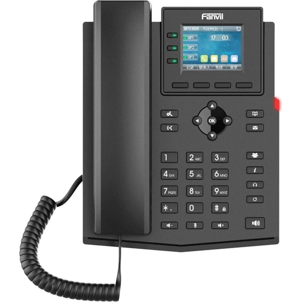 Телефон IP Fanvil X303-2 Wire, черный