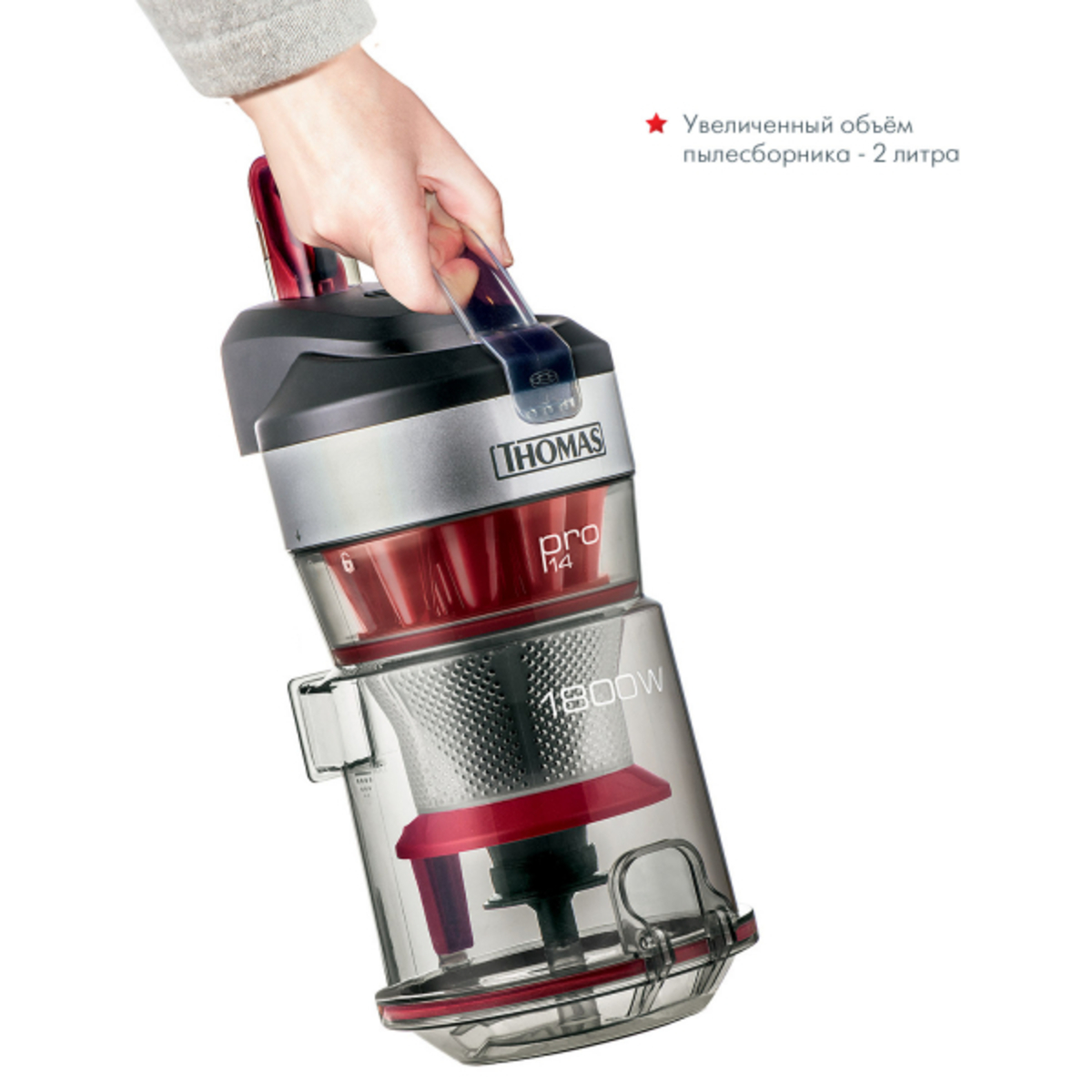 Пылесос Thomas Multi Cyclone Pro 14 (Цвет: Black / Red)