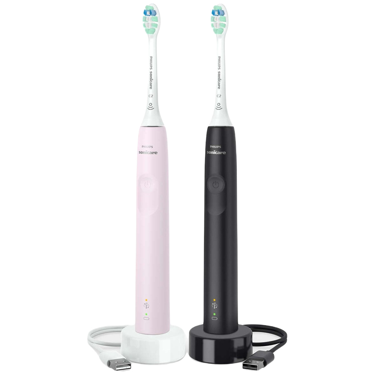 Набор электрических зубных щеток Philips Sonicare 3100 series HX3675/15 (Цвет: Pink/Black)