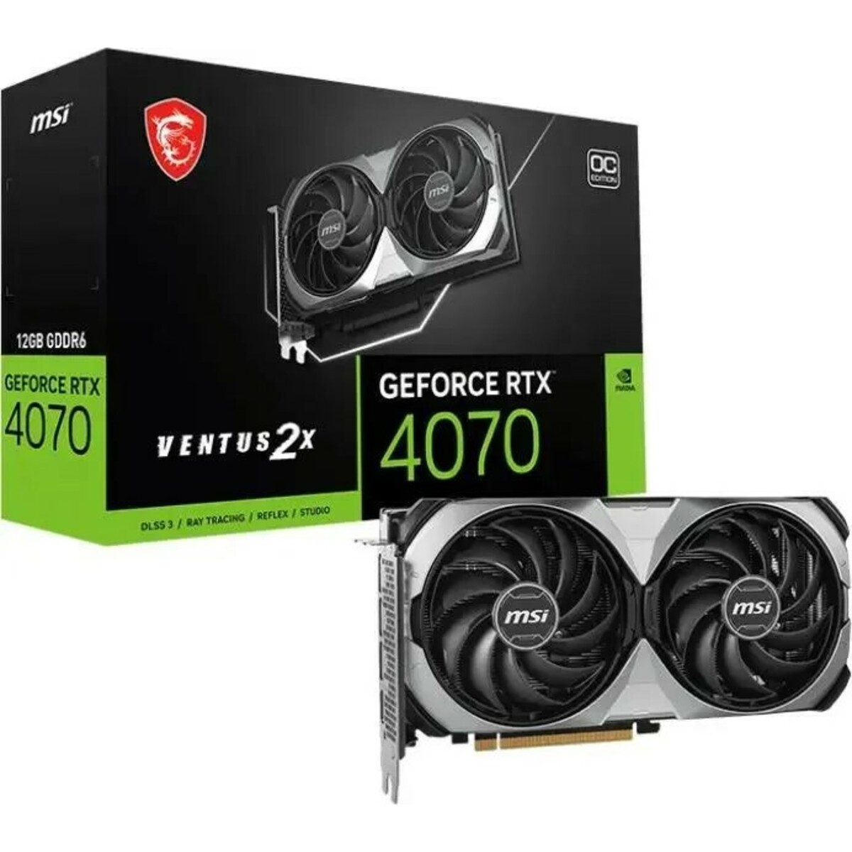 Видеокарта MSI GeForce RTX 4070 12G VENTUS 2X OC