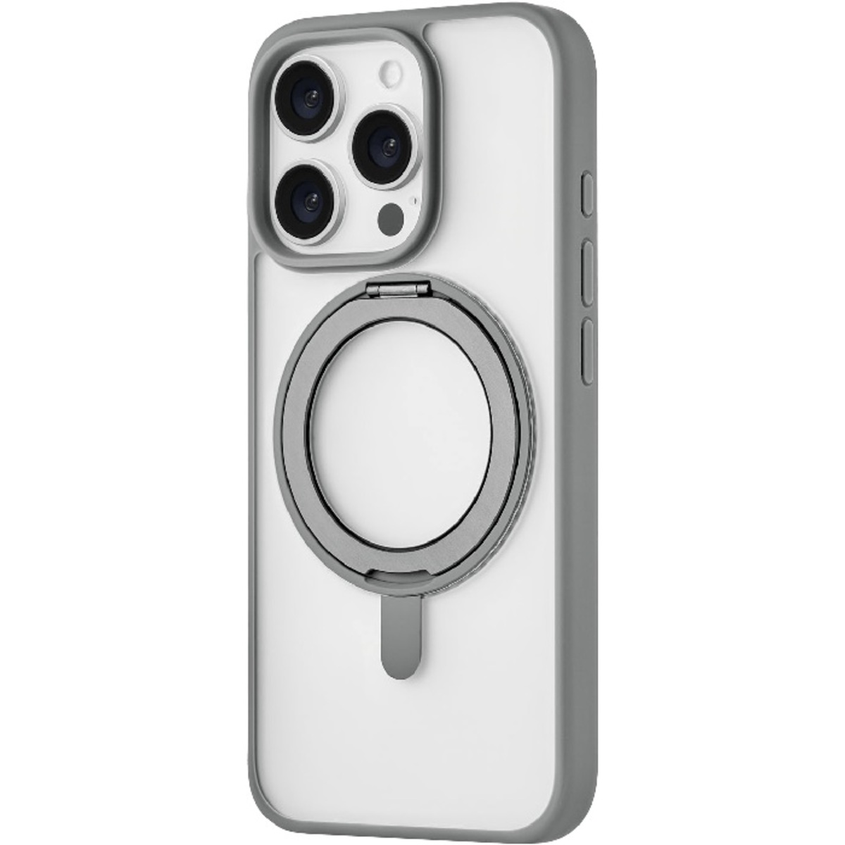 Чехол-накладка uBear Clip 360 Mag Case для смартфона Apple iPhone 16 Pro (Цвет: Grey)