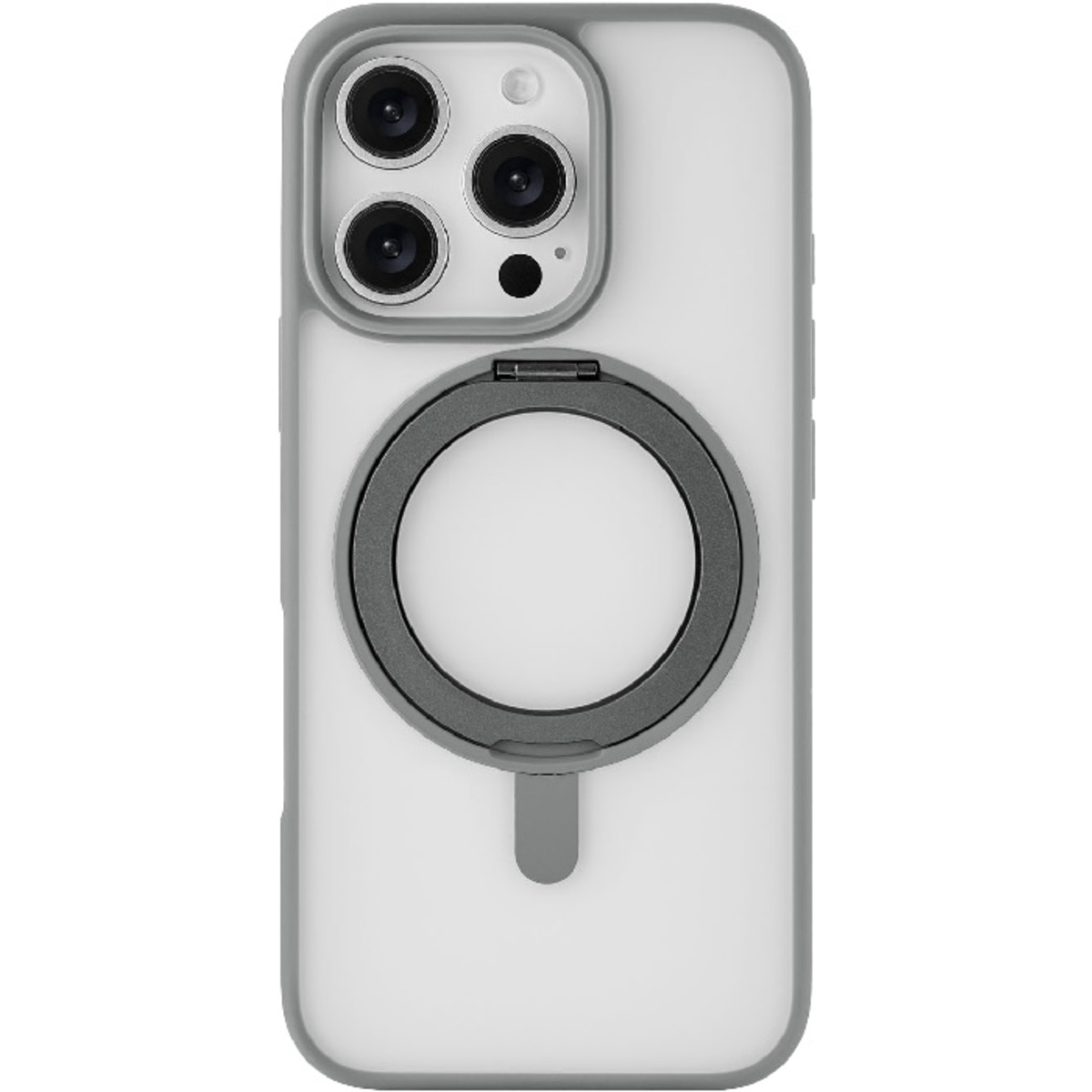 Чехол-накладка uBear Clip 360 Mag Case для смартфона Apple iPhone 16 Pro (Цвет: Grey)