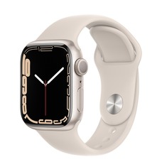Умные часы Apple Watch Series 7 41mm Aluminum Case with Sport Band MKMY3RU/A (Цвет: Starlight)