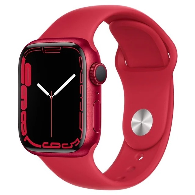 Умные часы Apple Watch Series 7 41mm Aluminum Case with Sport Band MKN23RU / A (Цвет: Red)