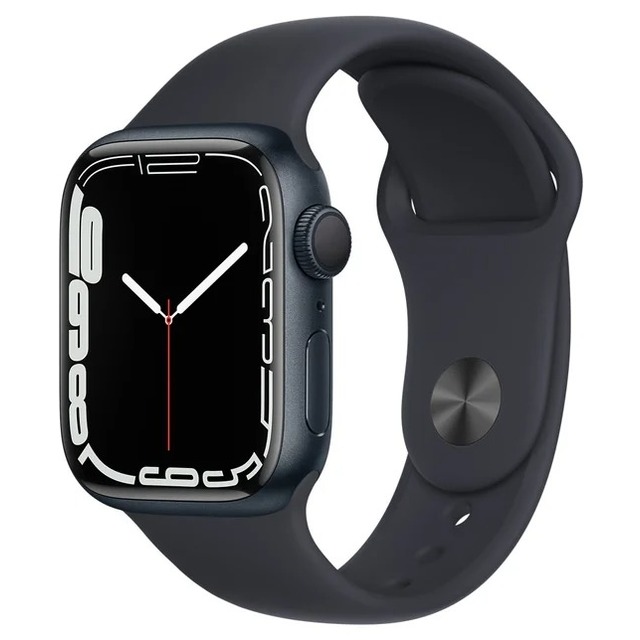 Умные часы Apple Watch Series 7 45mm Aluminum Case with Sport Band MKN53RU / A (Цвет: Midnight)