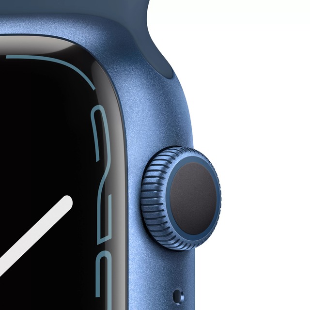 Умные часы Apple Watch Series 7 45mm Aluminum Case with Sport Band MKN83RU/A (Цвет: Abyss Blue)